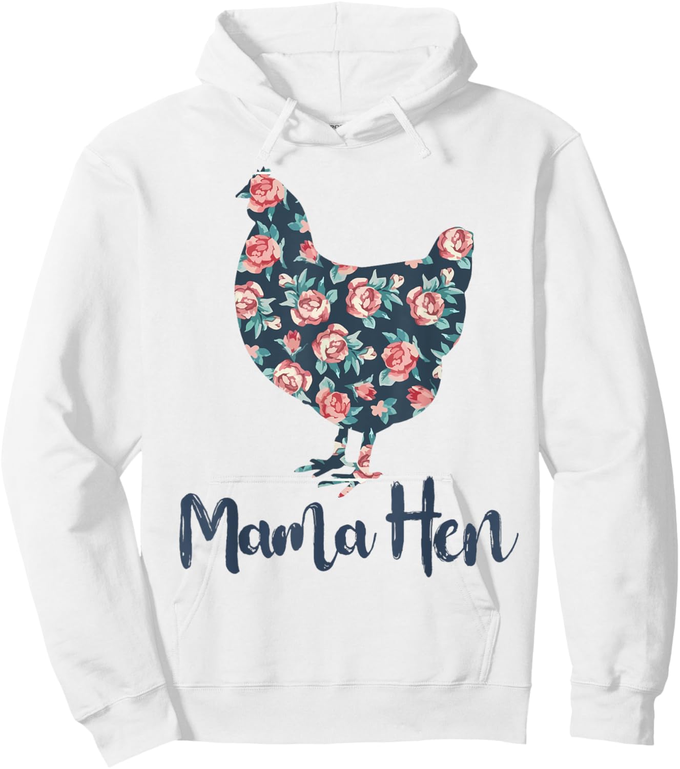 Chicken-Shirt Mama Hen Funny Farm Mom Mother Day Gift Women Hoodie - Hoodie | White