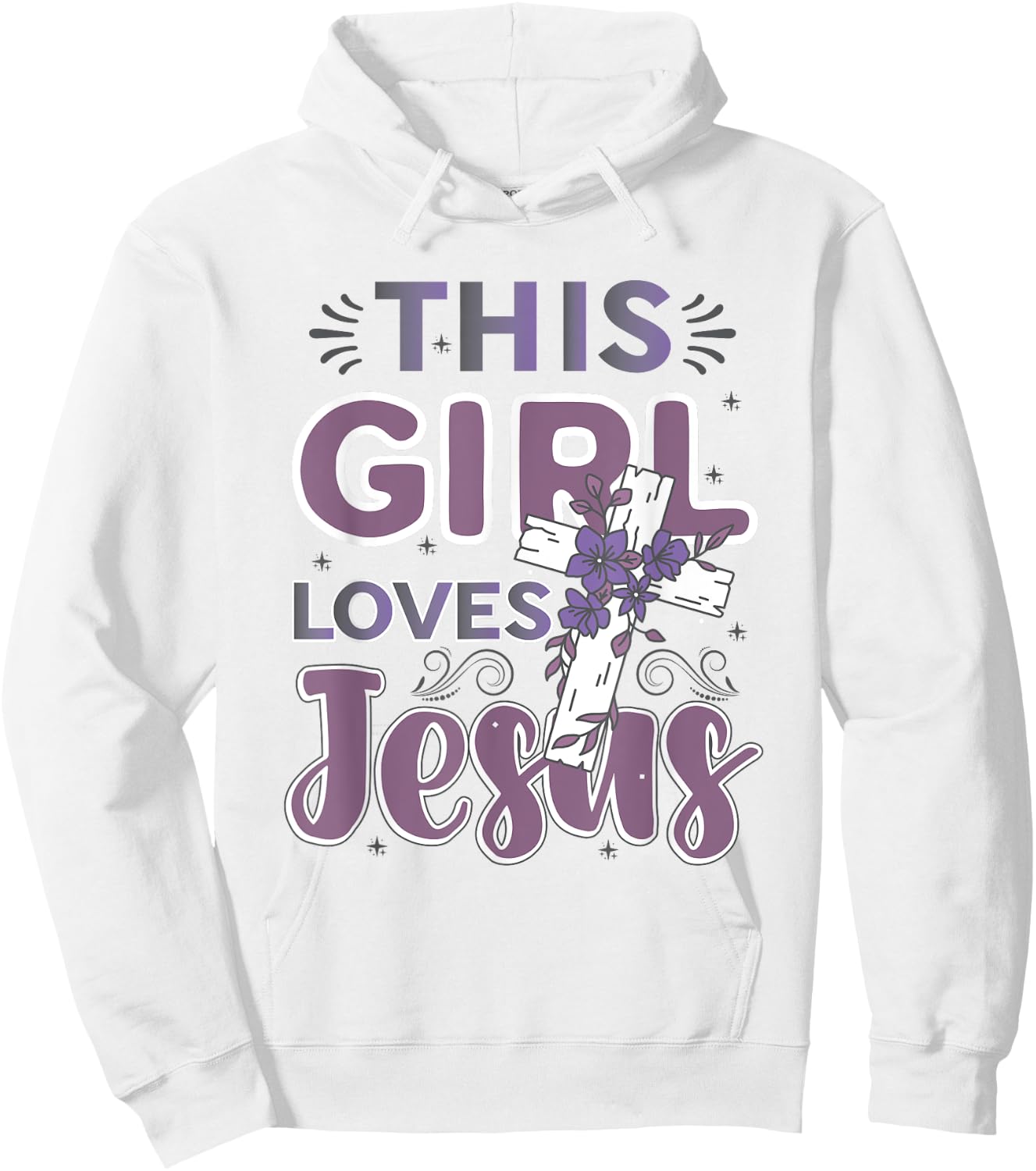 This Girl Loves Jesus Cute Christian Girl Jesus Hoodie - Hoodie | White