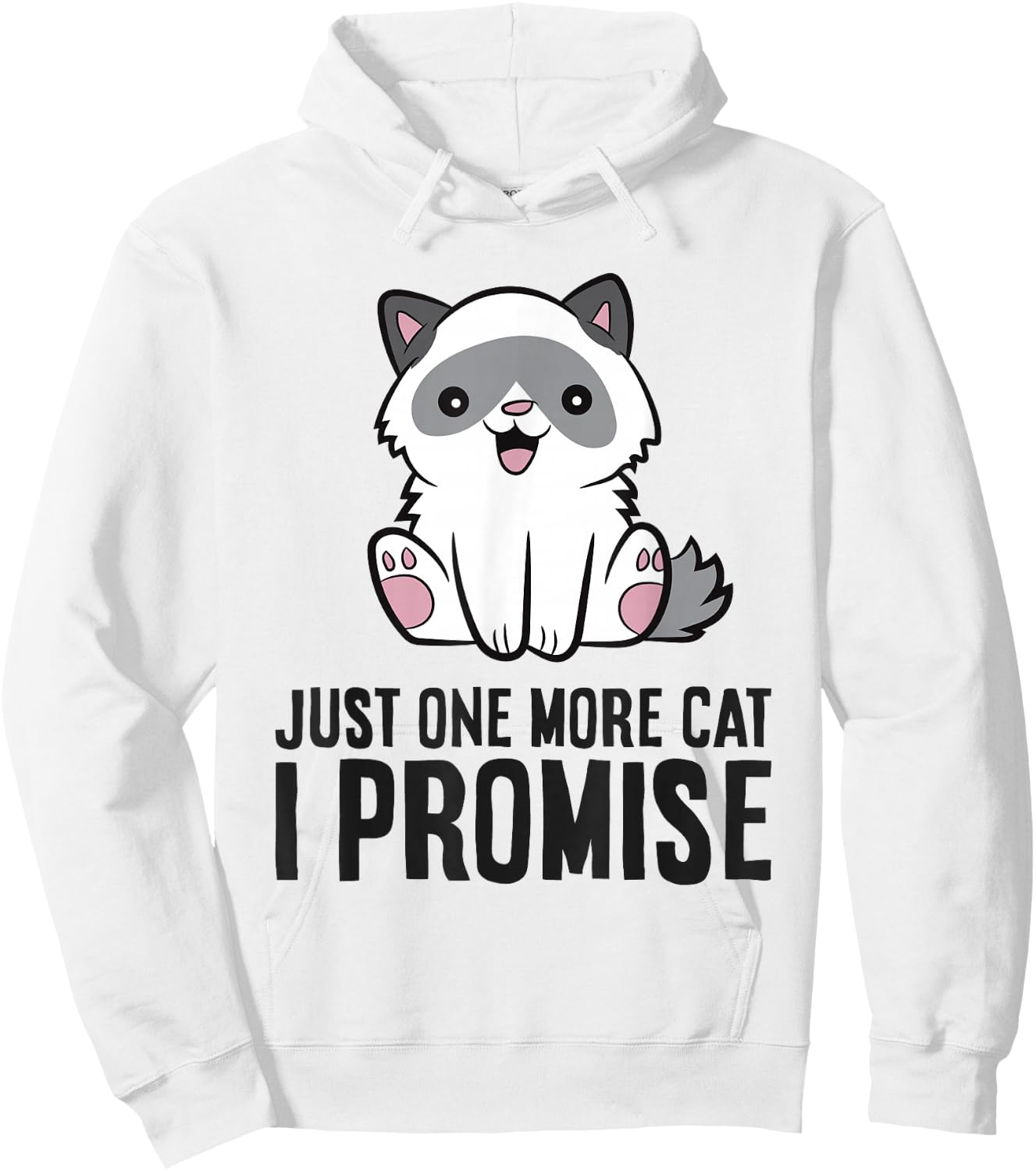 Just One More Cat I Promise Hoodie - Hoodie | White