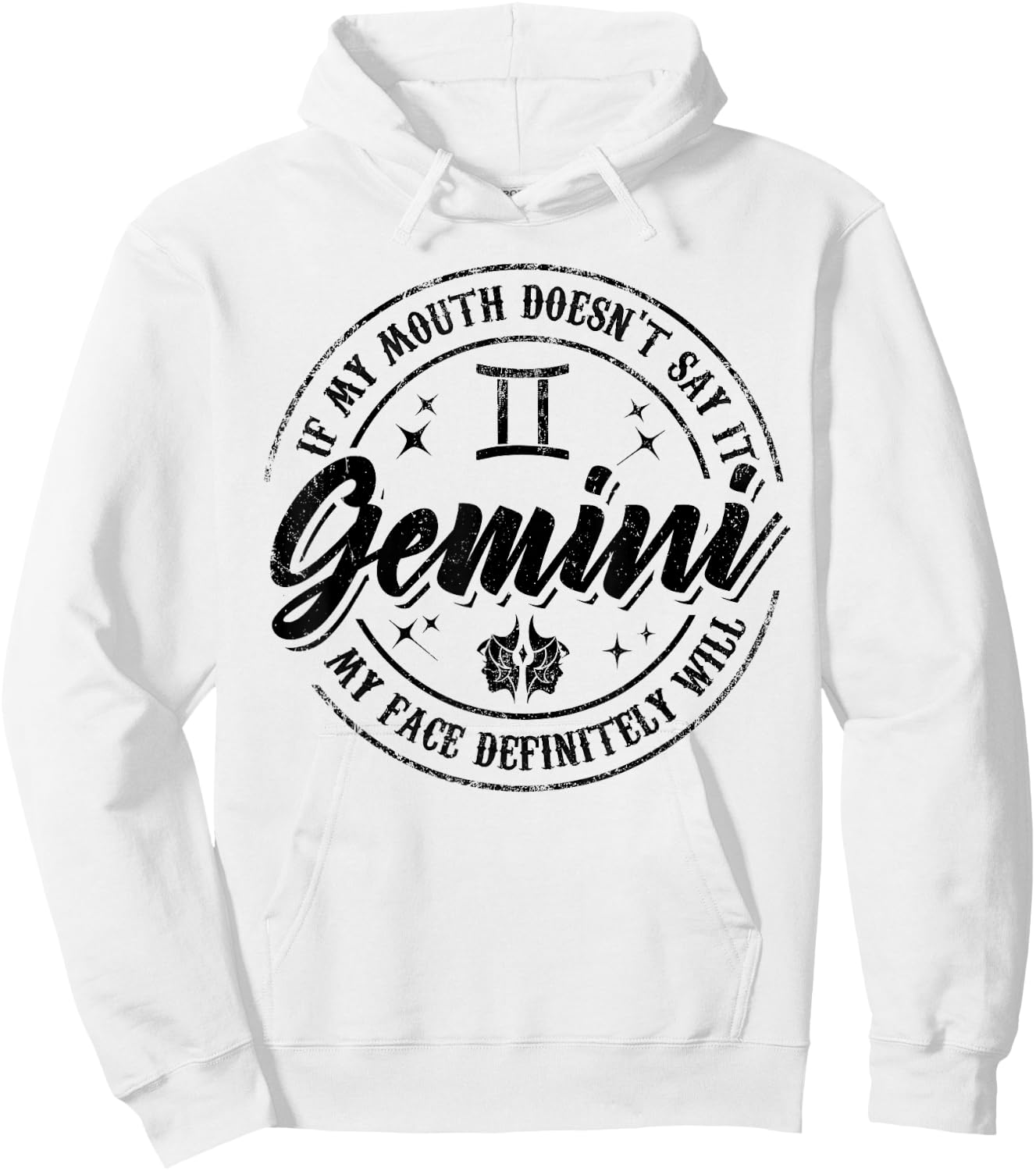 Gemini Horoscope Astrology Birthday Zodiac Sign Men Women Hoodie - Hoodie | White