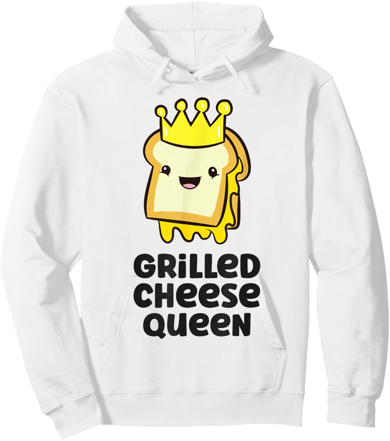 Grilled Cheese Queen Funny Toasted Grilled Cheese Sandwich Hoodie - Hoodie | White