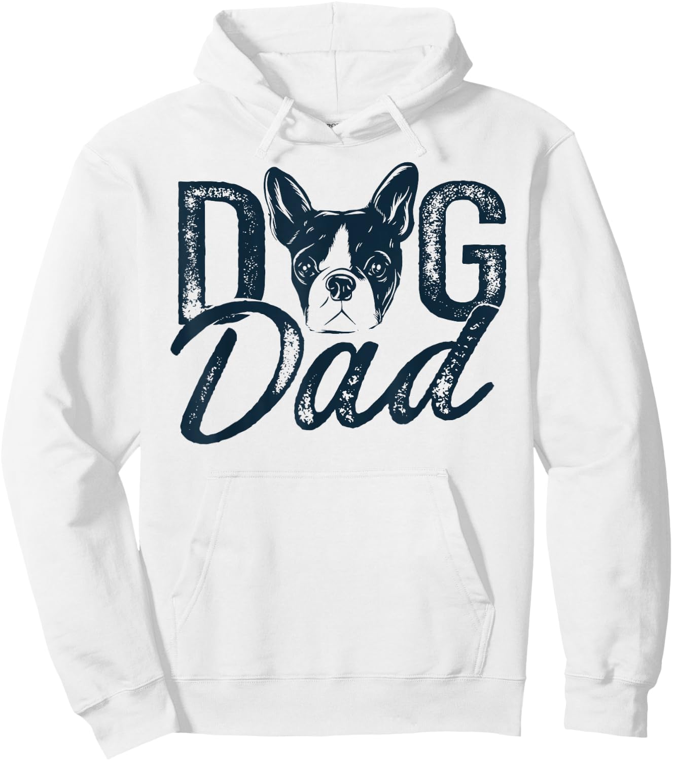 Boston Terrier Dog Dad Hoodie - Hoodie | White