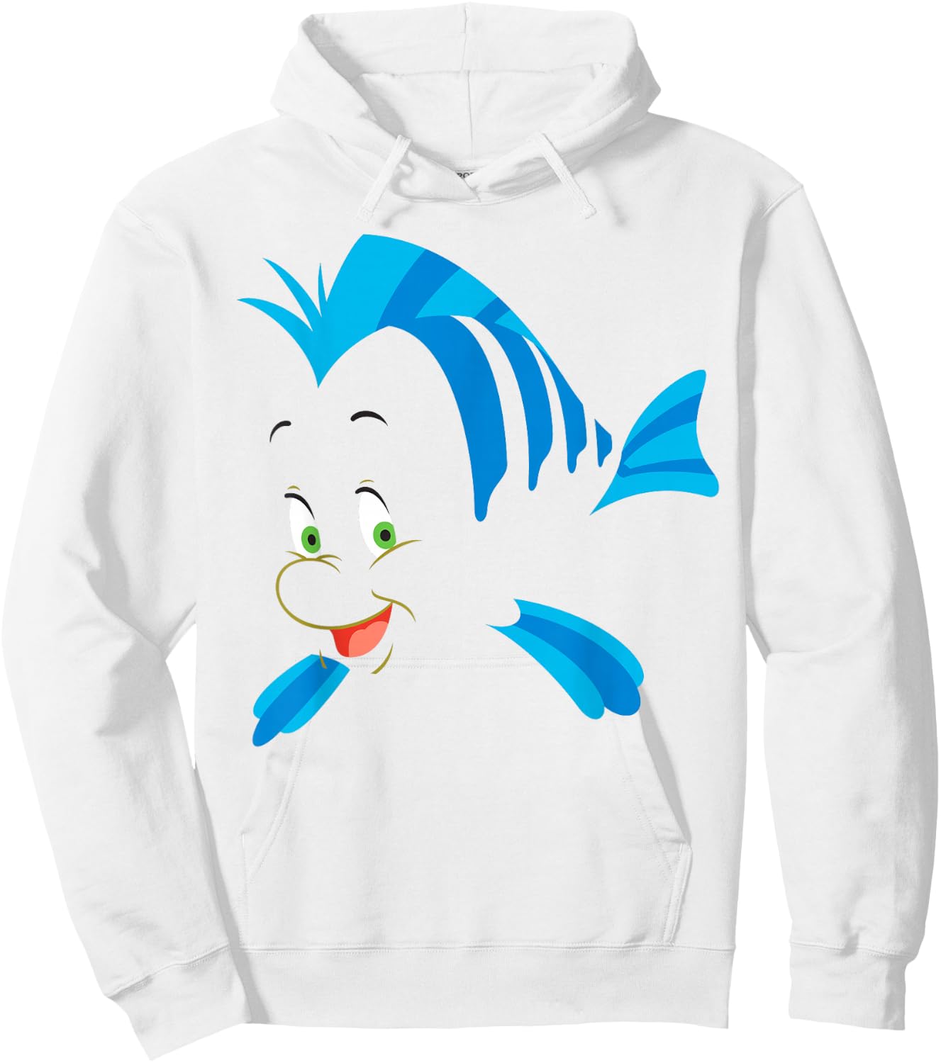 Disney The Little Mermaid Flounder Costume Small Hoodie - Hoodie | White