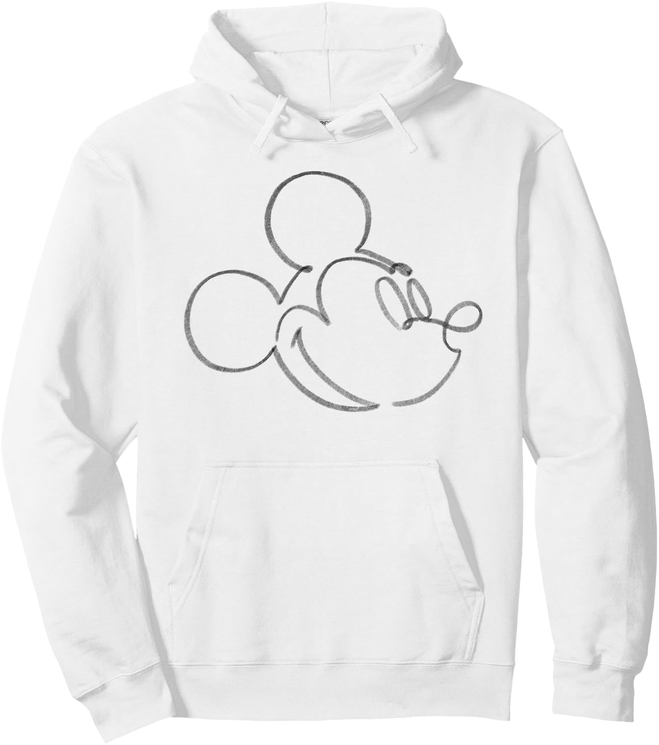 Disney Mickey Mouse Head Artist Pencil Doodle Retro Vintage Small Hoodie - Hoodie | White