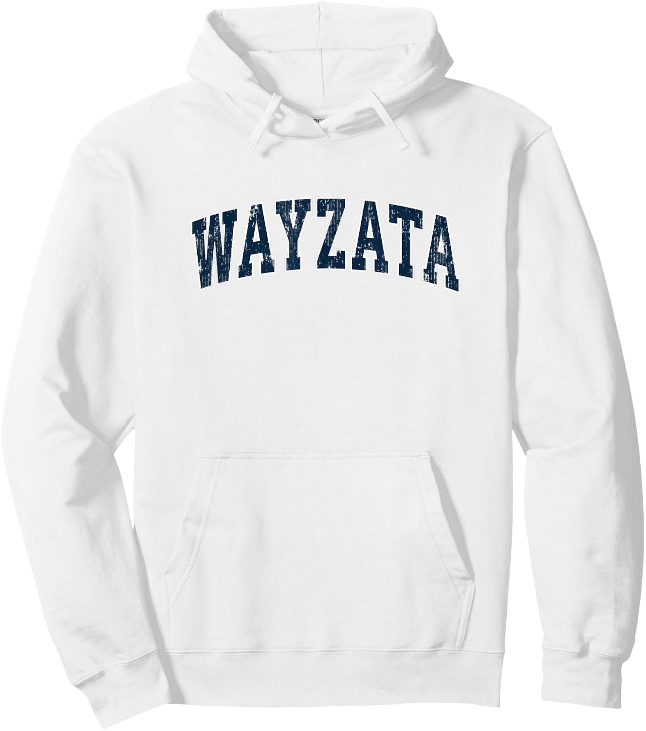 Wayzata Minnesota MN Vintage Sports Design Navy Design Hoodie - Hoodie | White