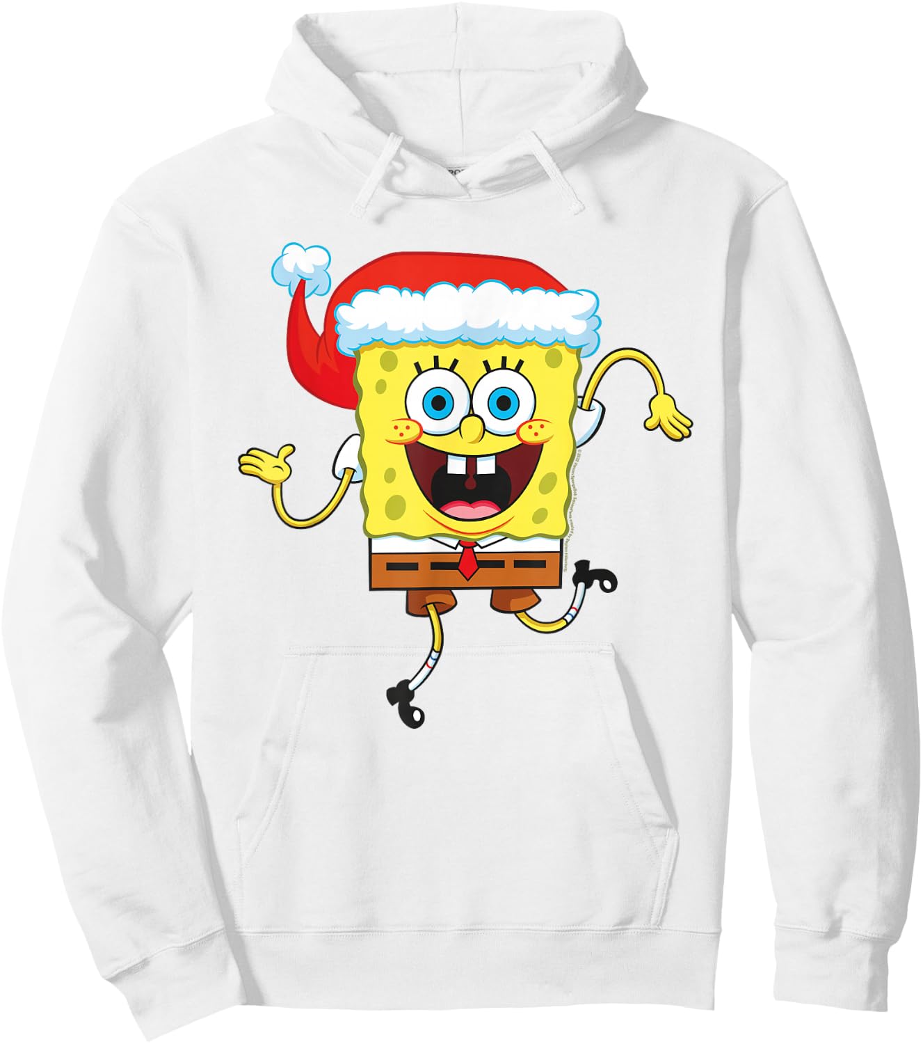 SpongeBob SquarePants Christmas Santa Hat Hoodie - Hoodie | White