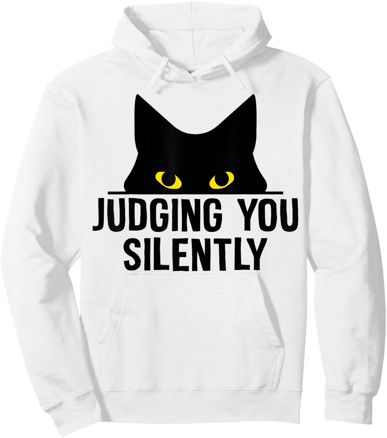Funny Cat Judging You Silently Sarcastic Cat Hoodie - Hoodie | White