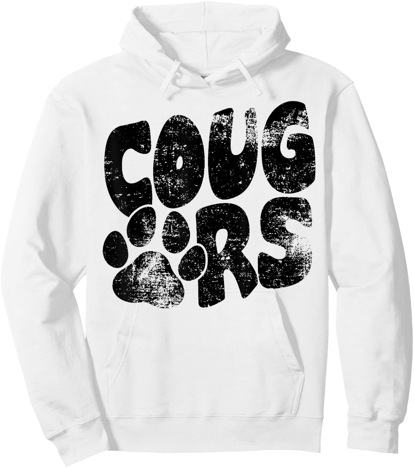 Cougars Football School Sports Fan Team Spirit Hoodie - Hoodie | White