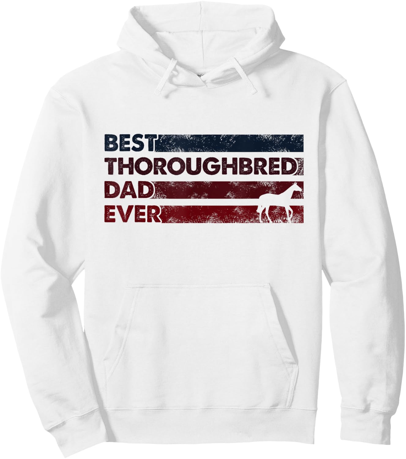 Best Horse Dad Ever - Father Thoroughbred Hoodie - Hoodie | White