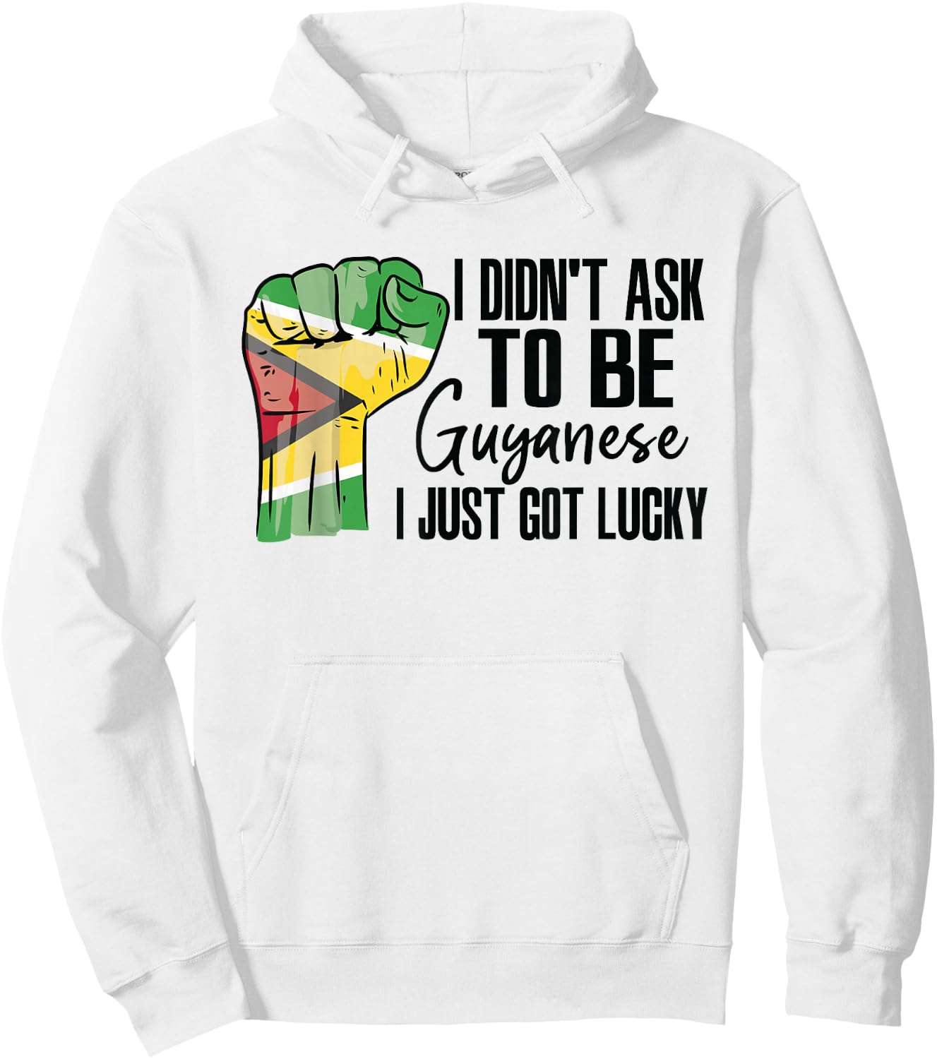 Guyanese Guyana Flag Grown Guyanese Roots Patriot Hoodie - Hoodie | White