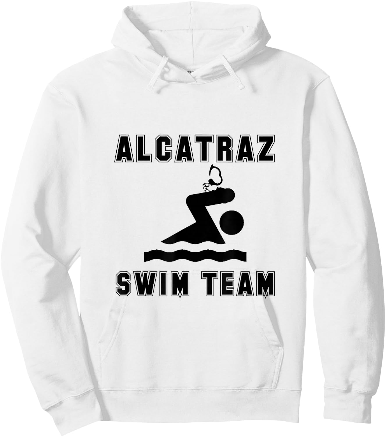 Alcatraz Swim Team Funny Hoodie - Hoodie | White