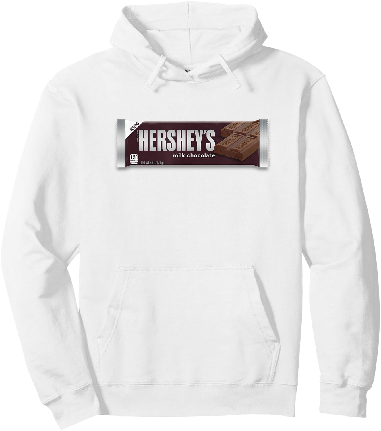 Hershey's King Milk Chocolate Bar Tasty Logo Hoodie - Hoodie | White