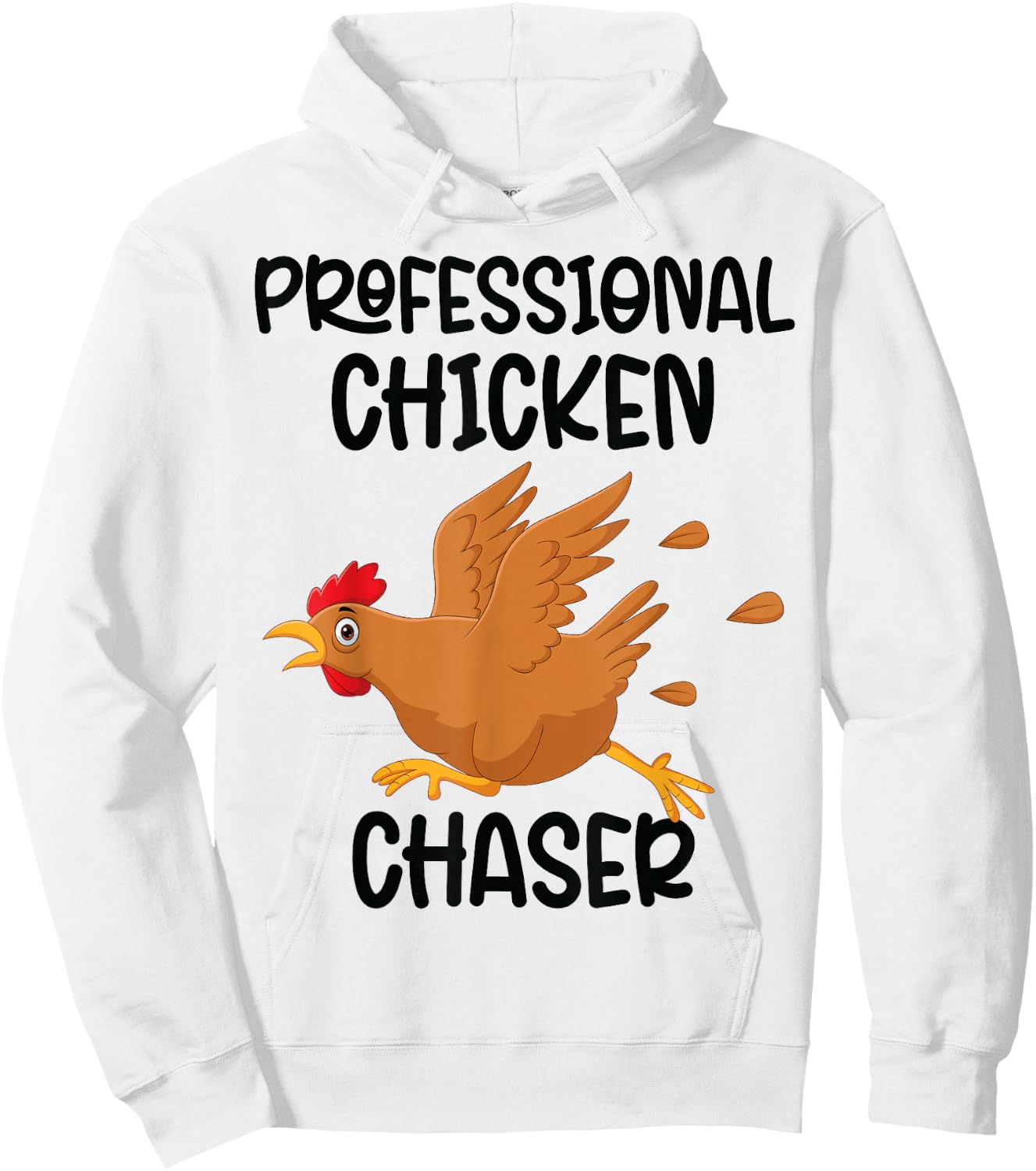 Professional Chicken Chaser Funny Farm Farmer Kids Running Hoodie - Hoodie | White