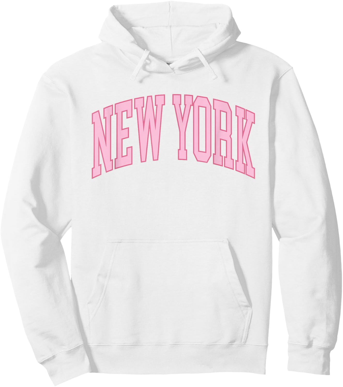 Retro New York Souvenir Pink Preppy Throwback Classic Hoodie - Hoodie | White