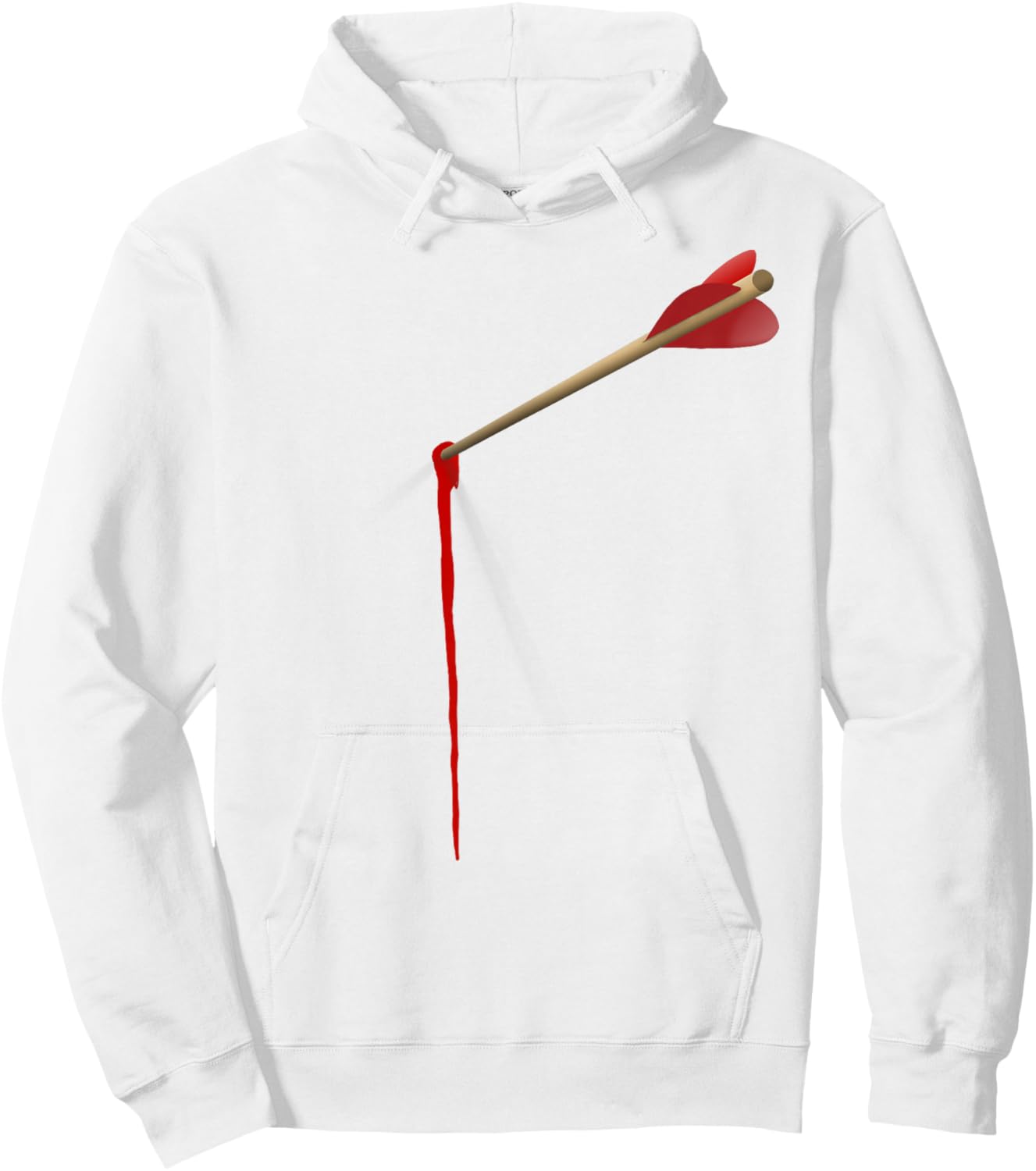 I Got Shot by an Arrow Shirt Hoodie - Hoodie | White