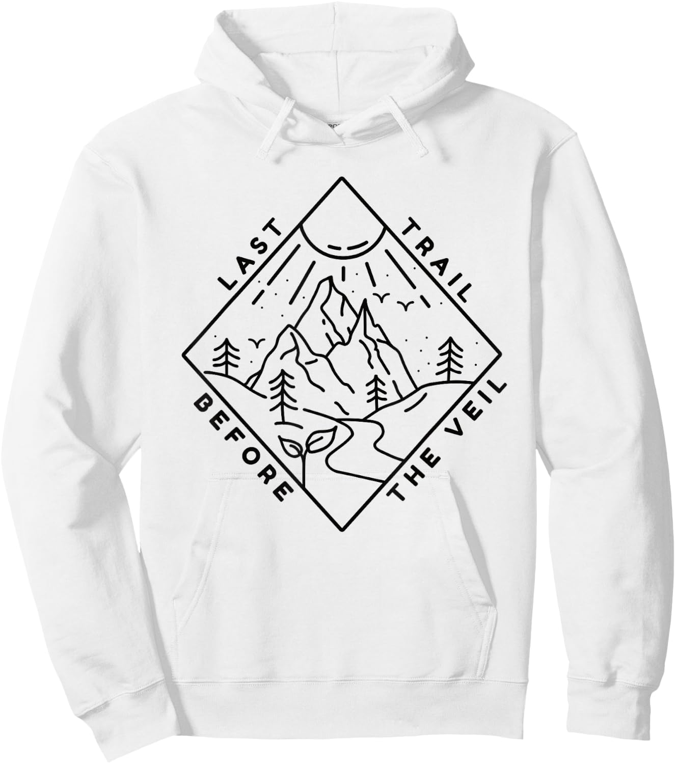 Bachelorette Hiking Mountain Last Trail Before The Veil Hoodie - Hoodie | White