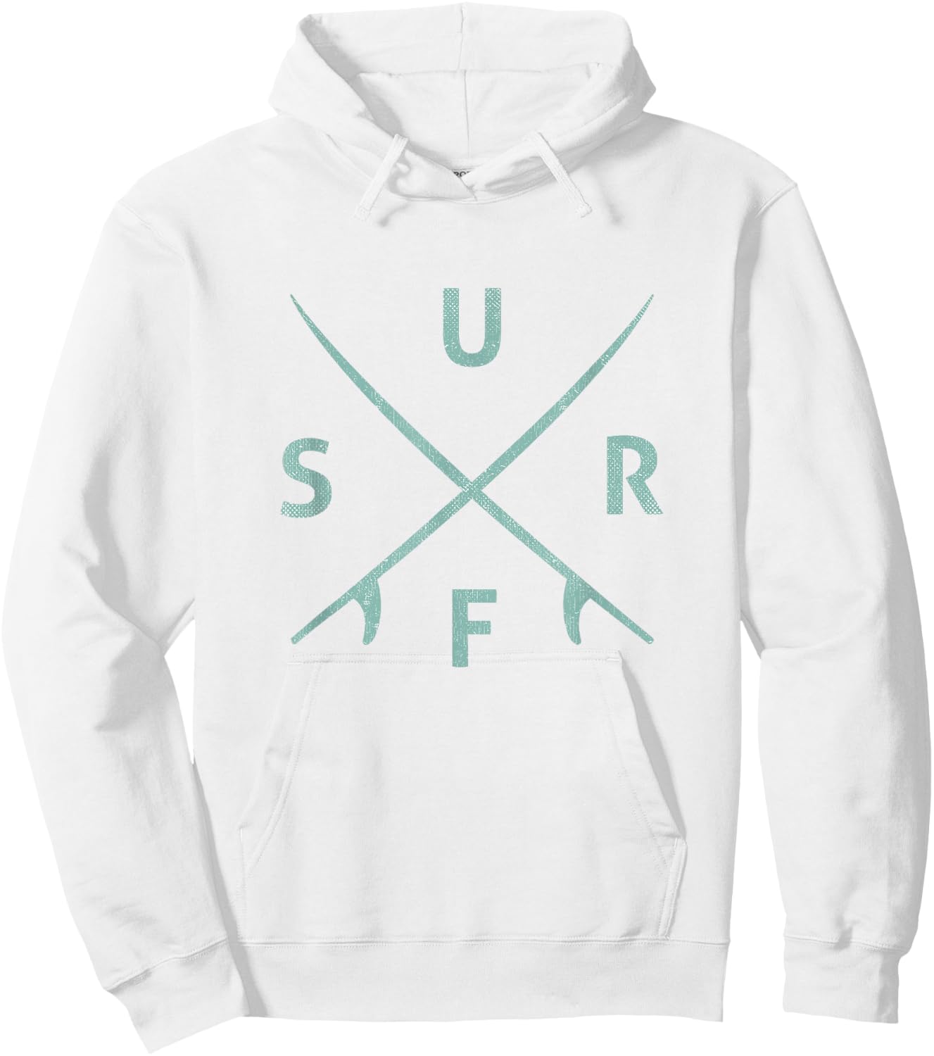 Subtle Wave Surfing Shirts Surf Logo Hoodie - Hoodie | White