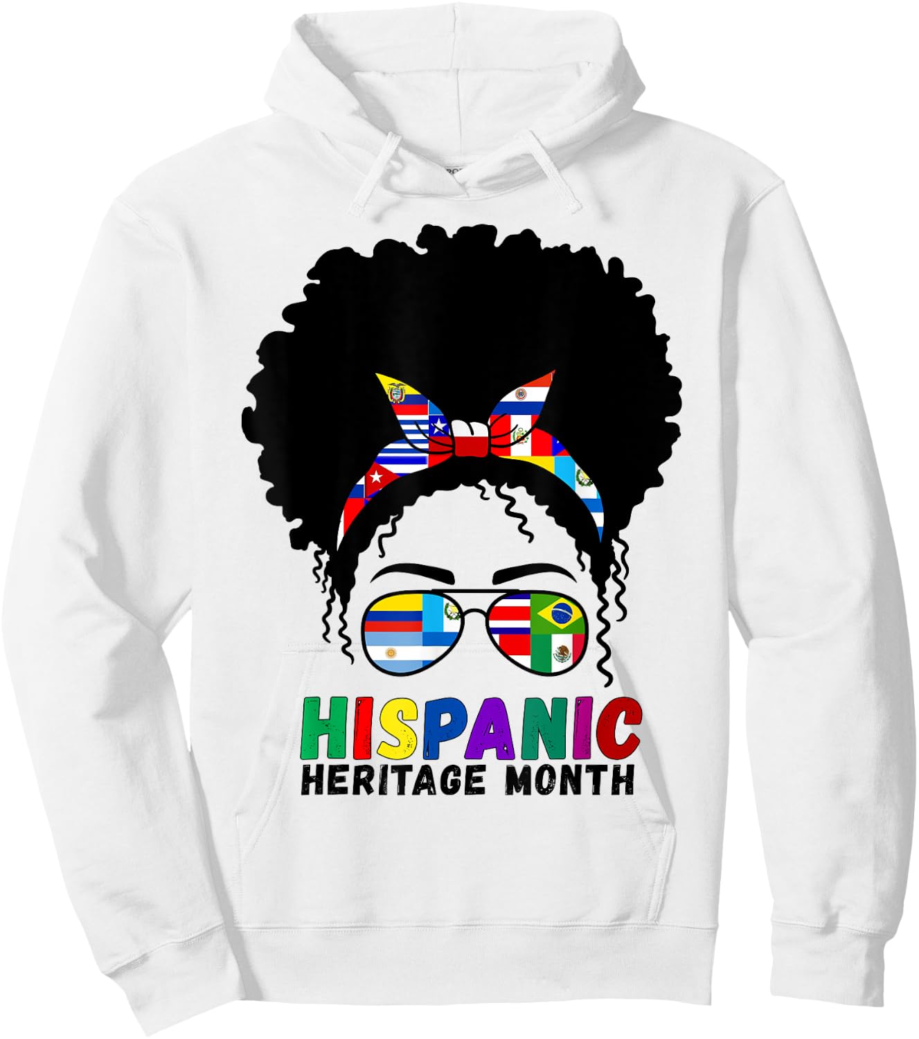 Hispanic Heritage Month Latino Country Flags Women Hoodie - Hoodie | White