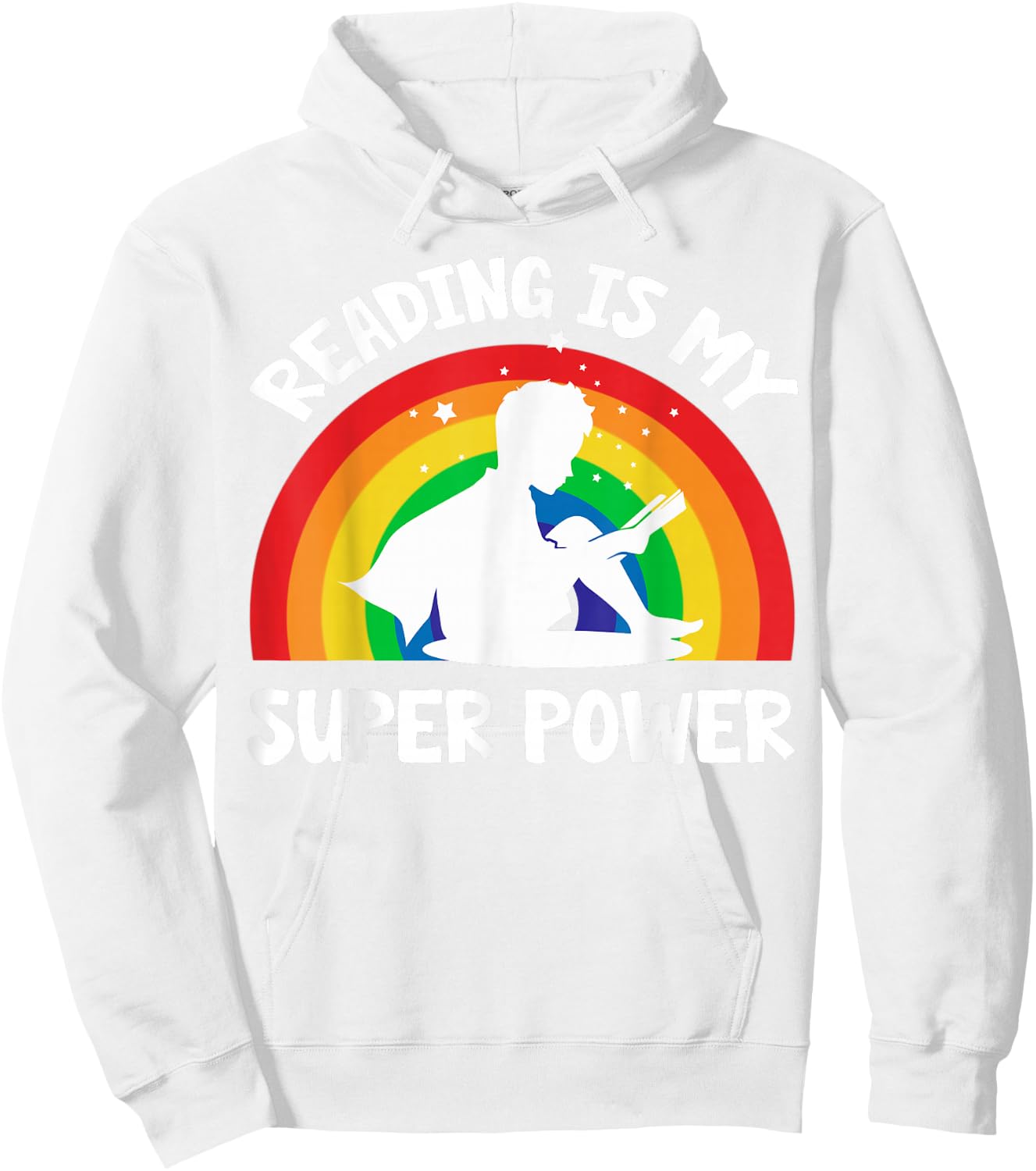 Reading Is My Superpower Book-Shirt Kids Boy Toddler Teacher Hoodie - Hoodie | White