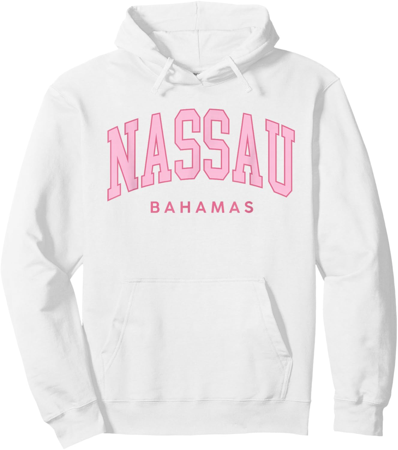 Nassau Bahamas Preppy Retro Throwback Pink Souvenir Hoodie - Hoodie | White