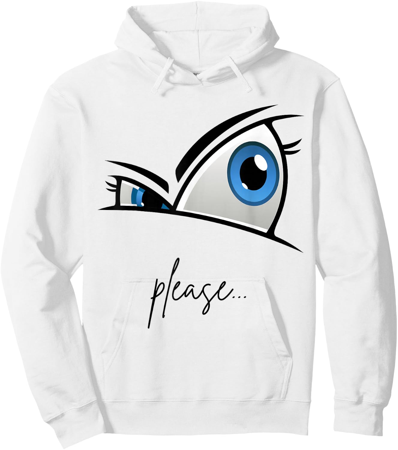 Funny Sarcastic Humor, Sideway Side Stink EYE Hoodie - Hoodie | White