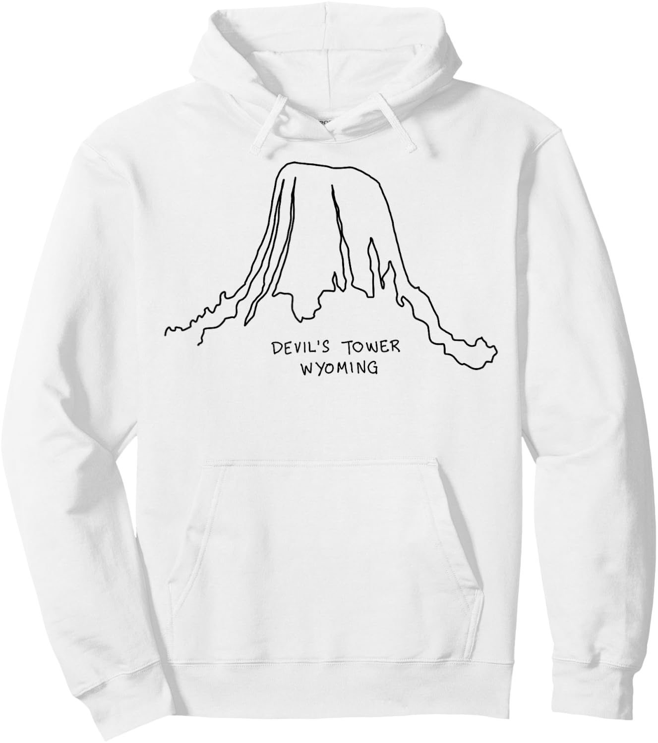Devil's Tower Wyoming Cowboy State National Park Buffalo Hoodie - Hoodie | White