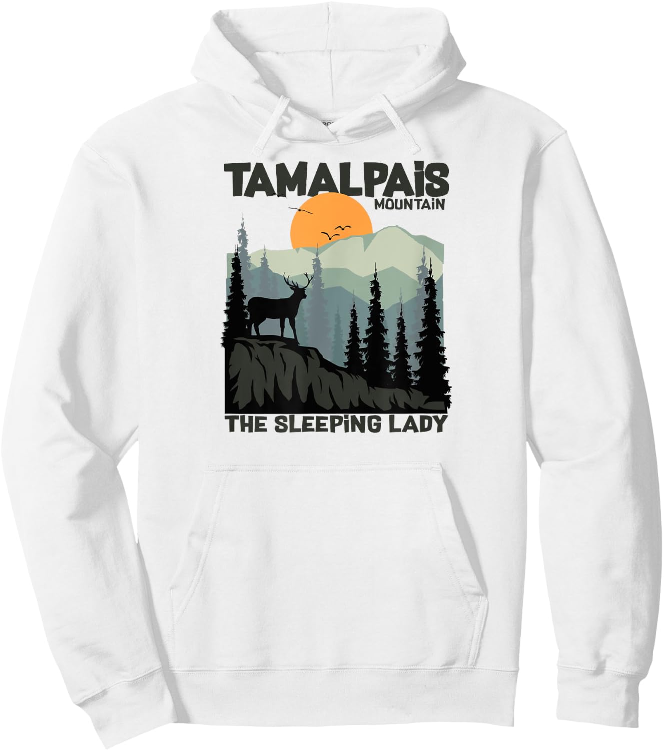 Mt. Tamalpais The Sleeping Lady Marin County California Hoodie - Hoodie | White