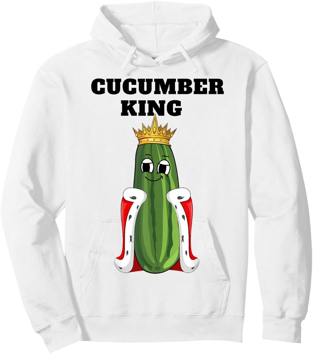Cucumber King | Boys Cucumber Lover Design | Cucumber Hoodie - Hoodie | White