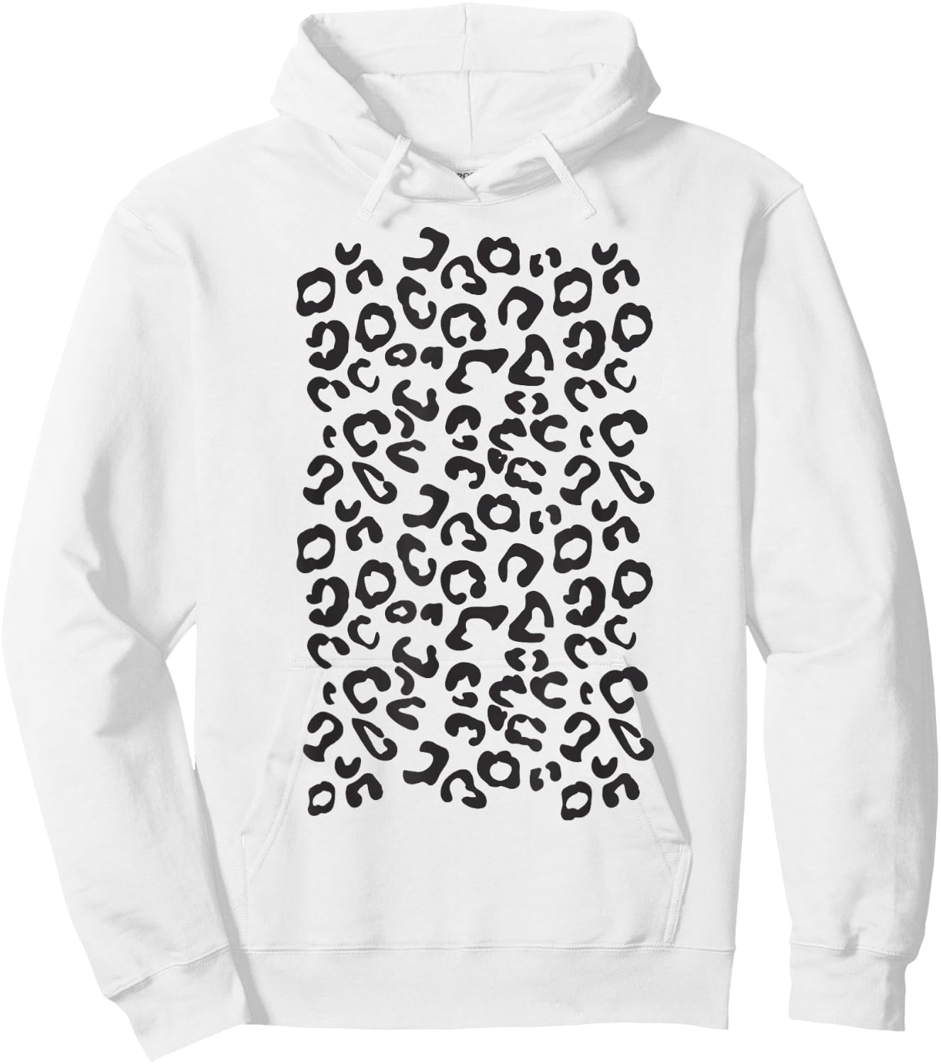 Funny Leopard Animal Print Black And White Hoodie - Hoodie | White