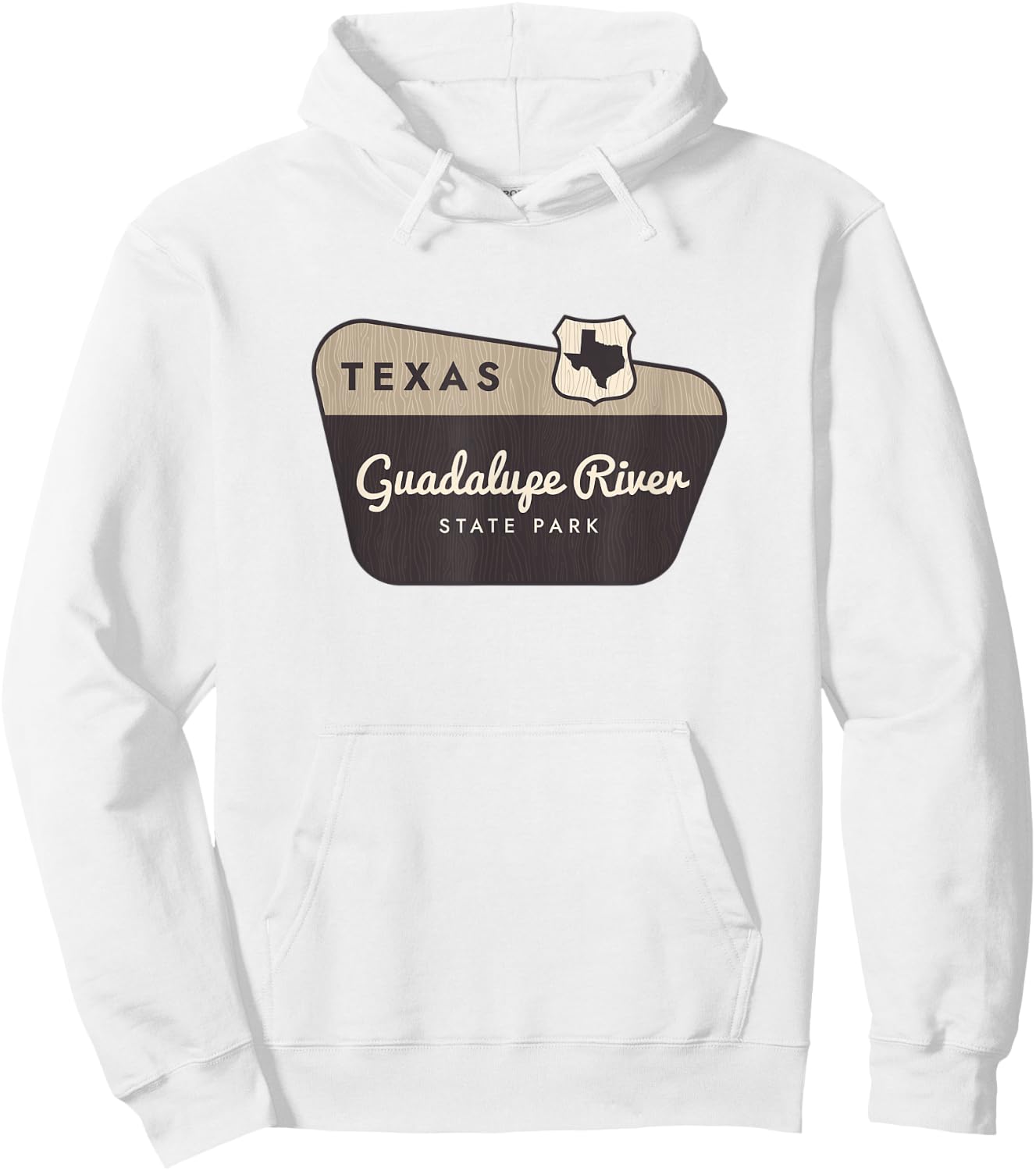 Guadalupe River State Park Texas TX Welcome Sign Vacation Hoodie - Hoodie | White