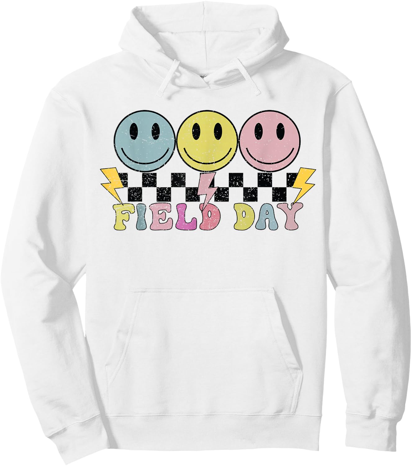 Hippie Retro Field Day Design for Kids, Teachers Field Day Hoodie - Hoodie | White