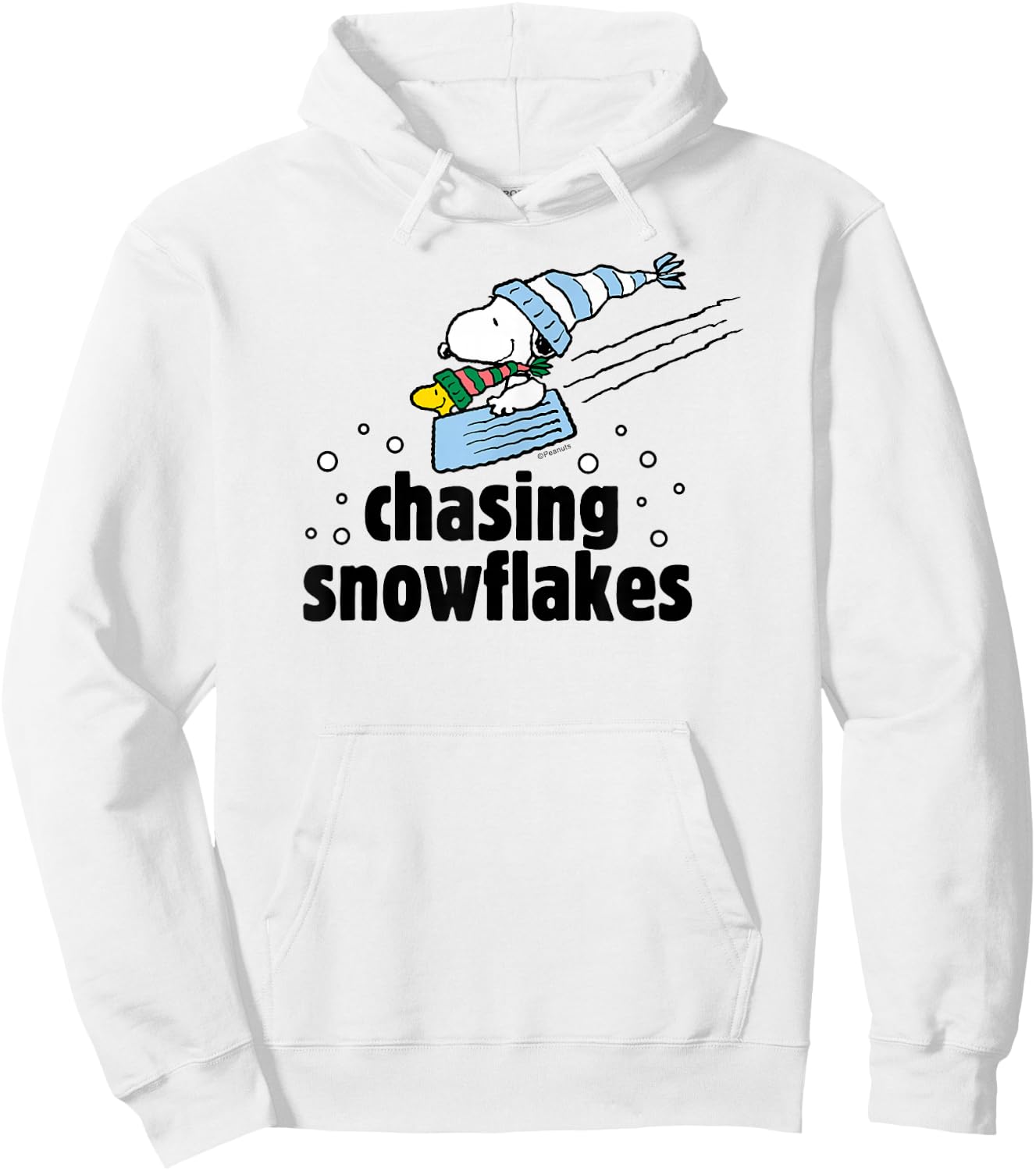 Peanuts - Chasing Snowflakes Hoodie - Hoodie | White