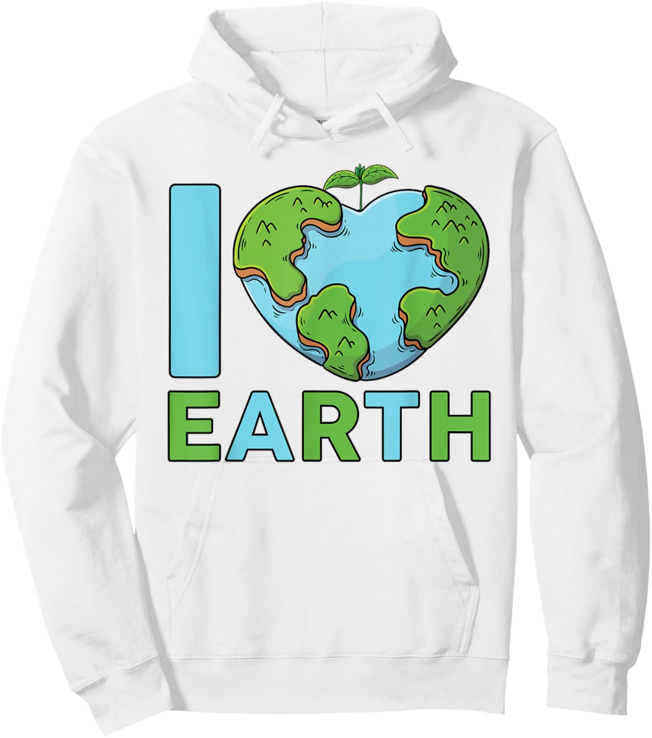 Earth Day 2023 - I'm Love Earth Heart Kids Toddler Boys Hoodie - Hoodie | White
