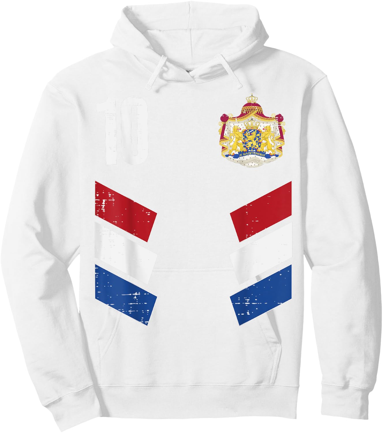 Netherlands Flag Number 10 Soccer Fan Men Women Kids Boys Hoodie - Hoodie | White