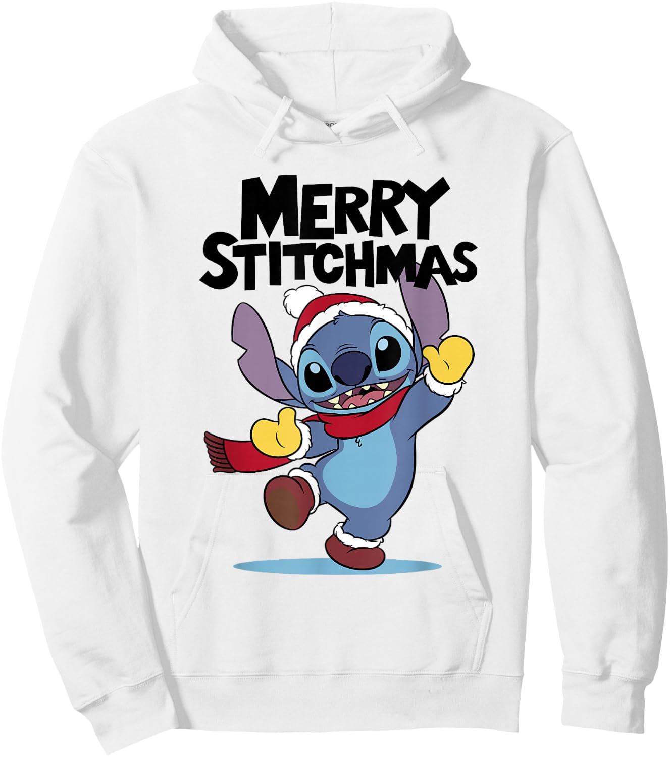 Disney Lilo & Stitch Christmas Merry Stitchmas Playful Shot Hoodie - Hoodie | White