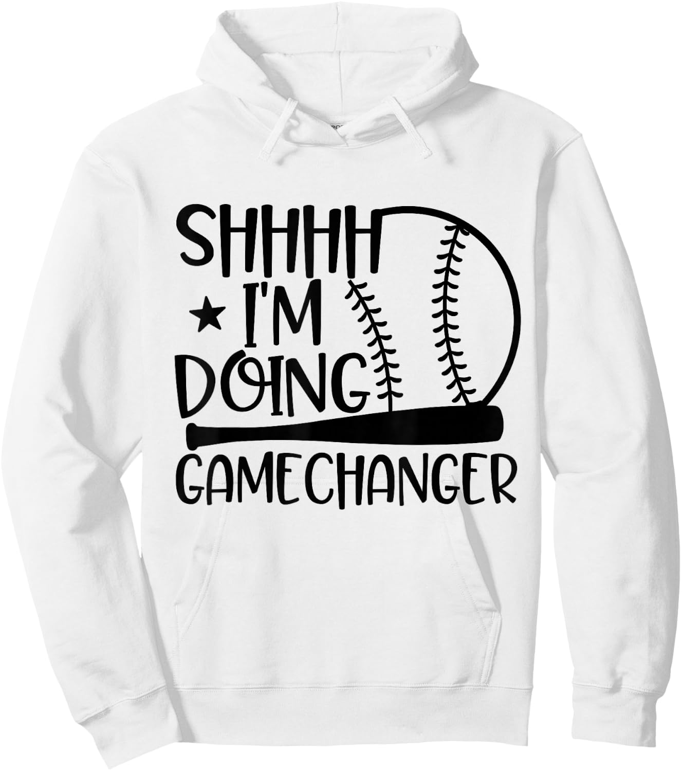 SHHHH I'm Doing Gamechanger Funny Basebal Softball Players Hoodie - Hoodie | White