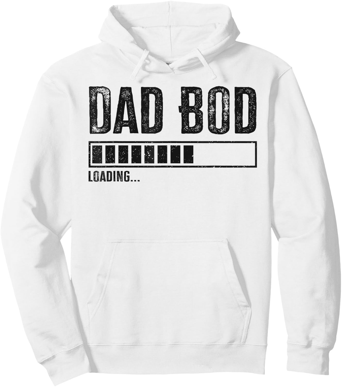 Dad Bod Loading 2024 Funny Dad Fathers Day Baby Announcement Hoodie - Hoodie | White