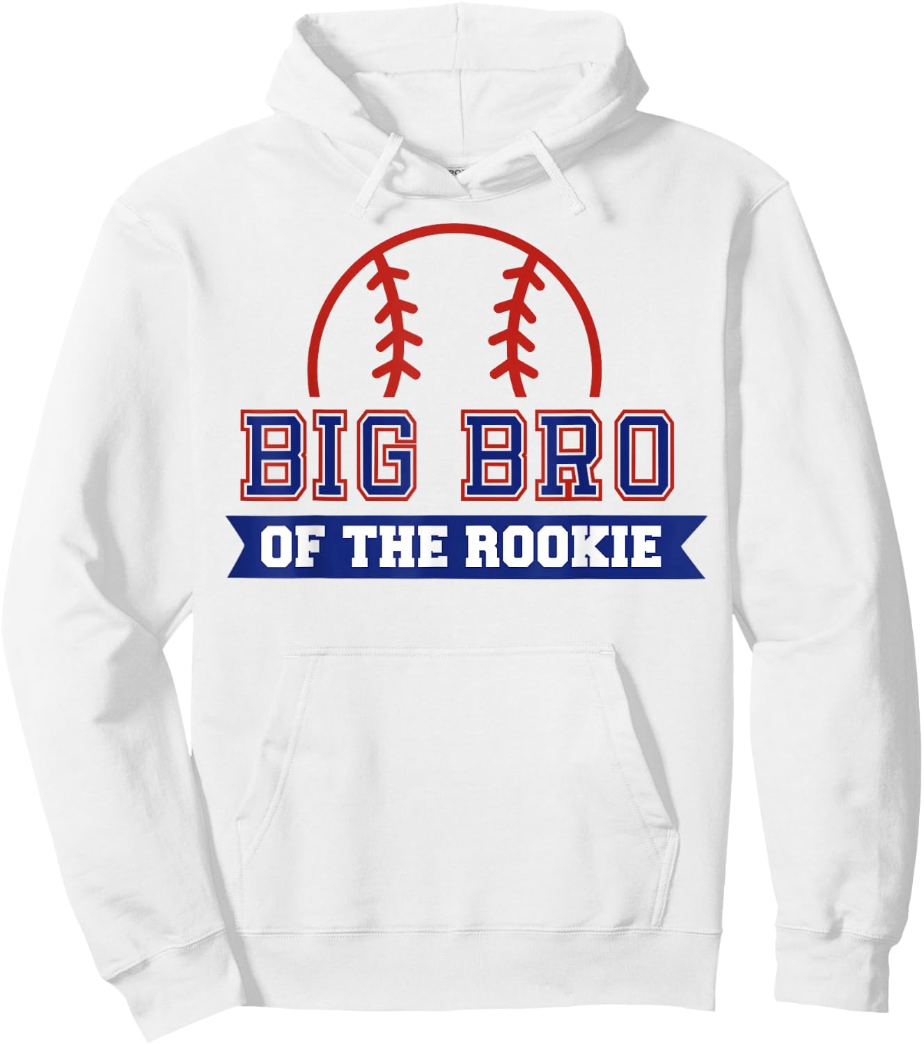 Big Brother of Rookie 1st Birthday Baseball Theme Matching Hoodie - Hoodie | White