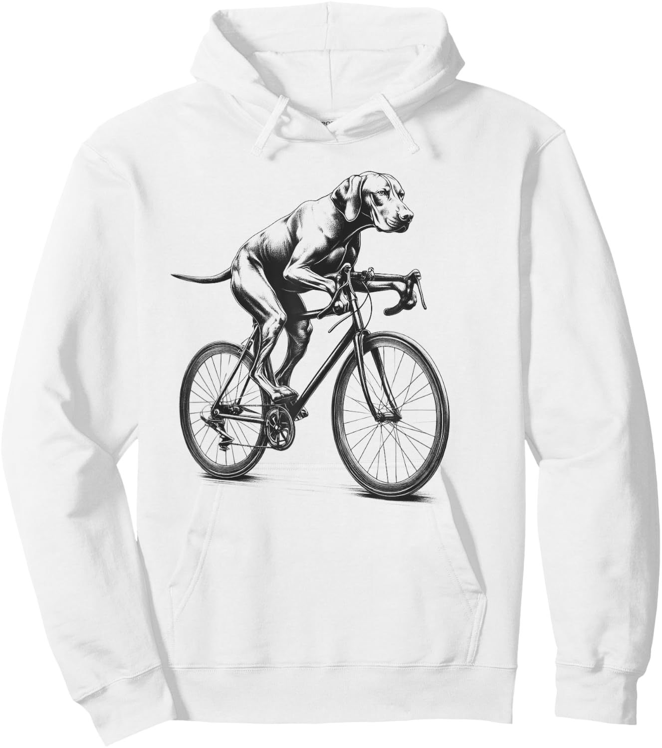 Vizsla Dog Riding a Bike Bicycle Biker Cycling Women Kids Hoodie - Hoodie | White