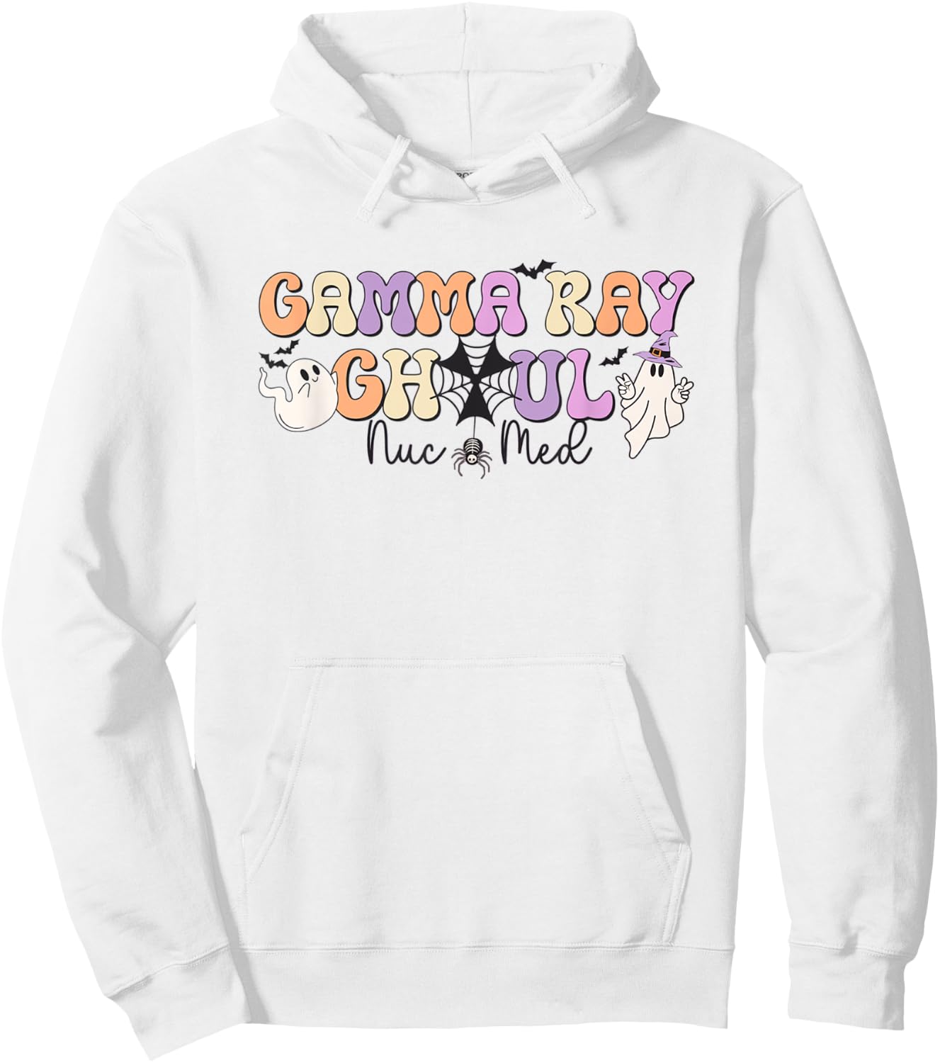Retro Halloween Nuc Med Gamma Ray Ghoul Nuclear Medicine Hoodie - Hoodie | White