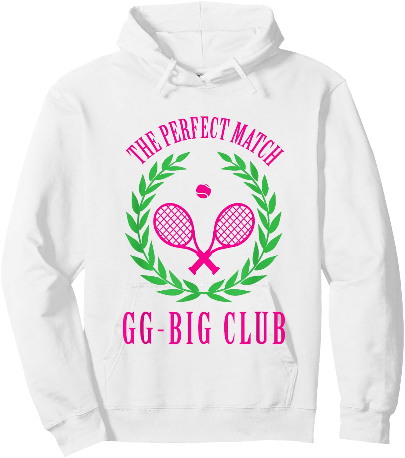 Tennis Match Club Little / GG Big Sorority Reveal Hoodie - Hoodie | White