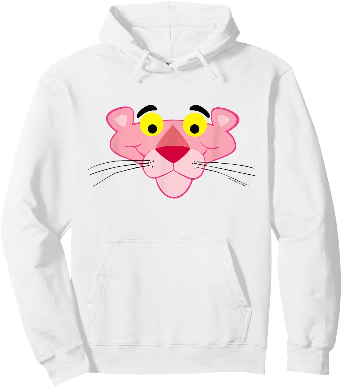 Pink Panther Face Hoodie - Hoodie | White