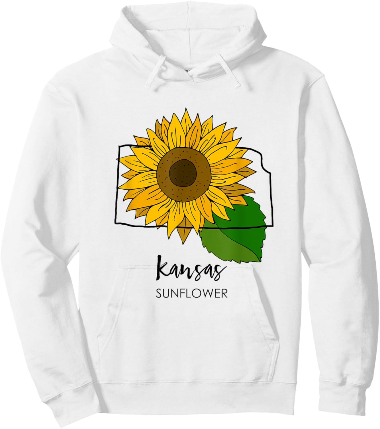 Kansas Sunflower Hoodie - Hoodie | White