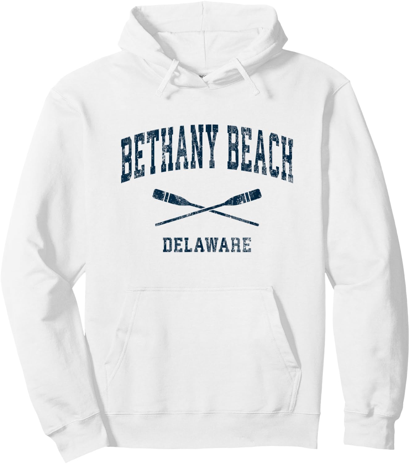 Bethany Beach Delaware Vintage Nautical Paddles Sports Oars Women Kids Hoodie - Hoodie | White