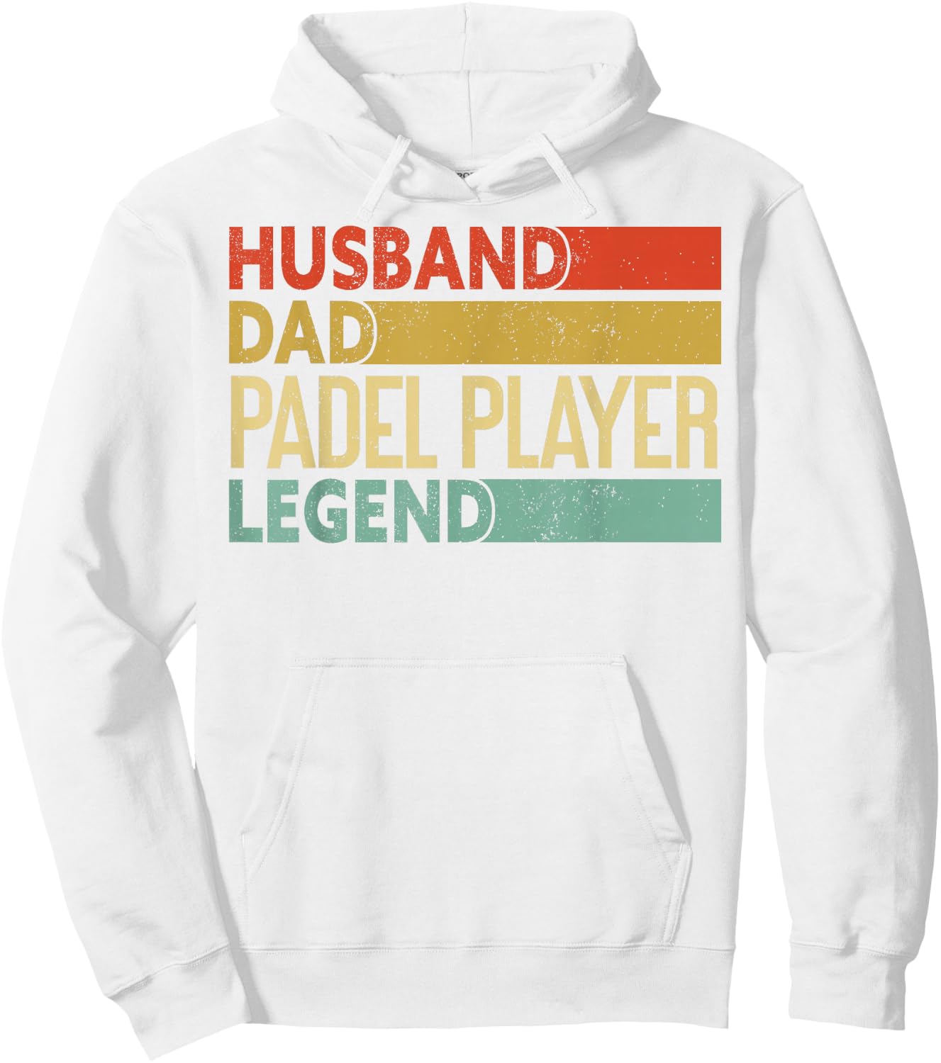 Husband Dad Padel Player Legend | Father's Day Funny Padel Hoodie - Hoodie | White