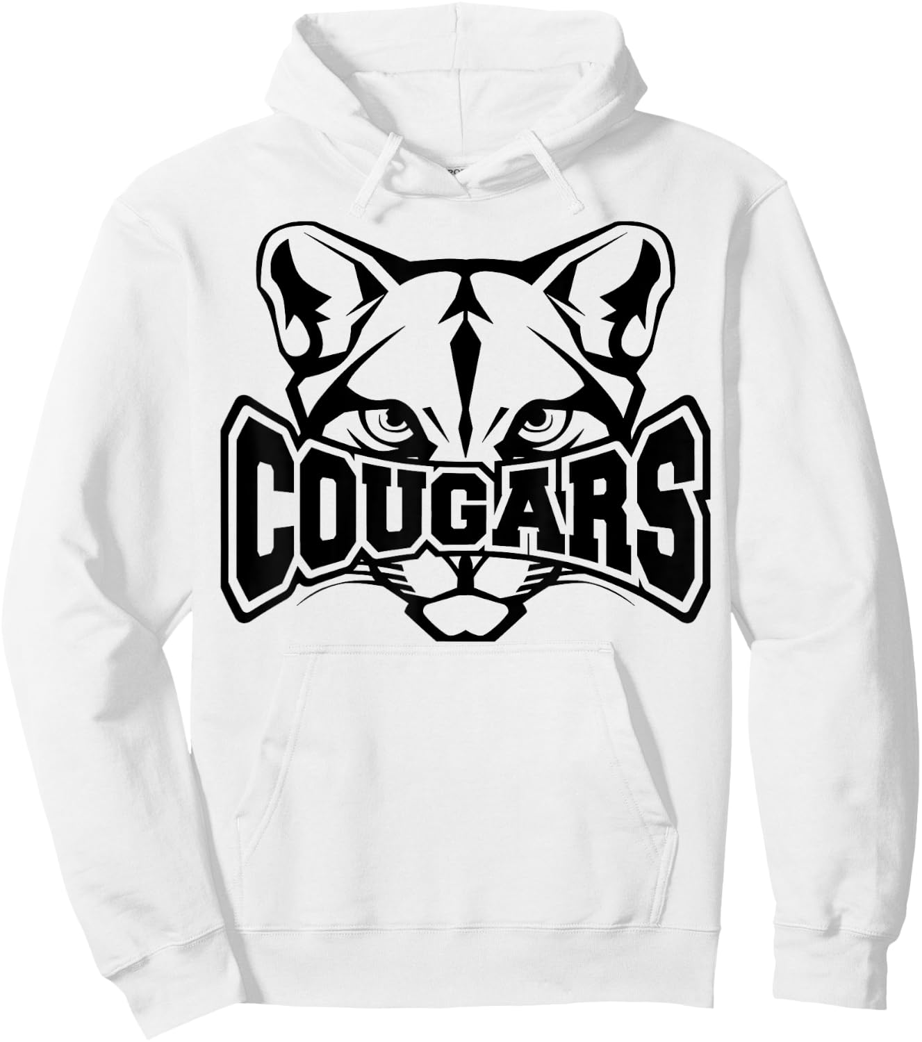 Cougars School Sports Fan Team Spirit Hoodie - Hoodie | White