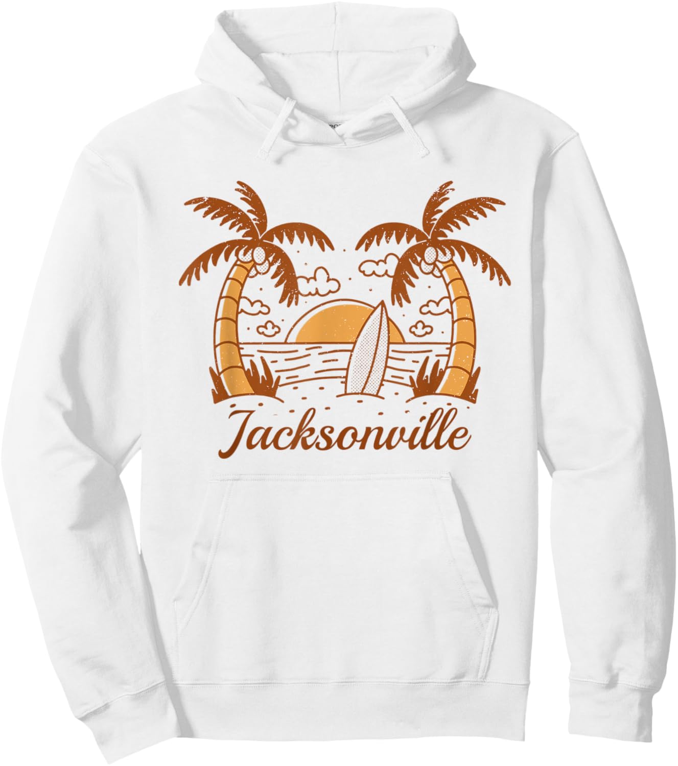 Jacksonville Florida Tropical Beach Vacation Hoodie - Hoodie | White