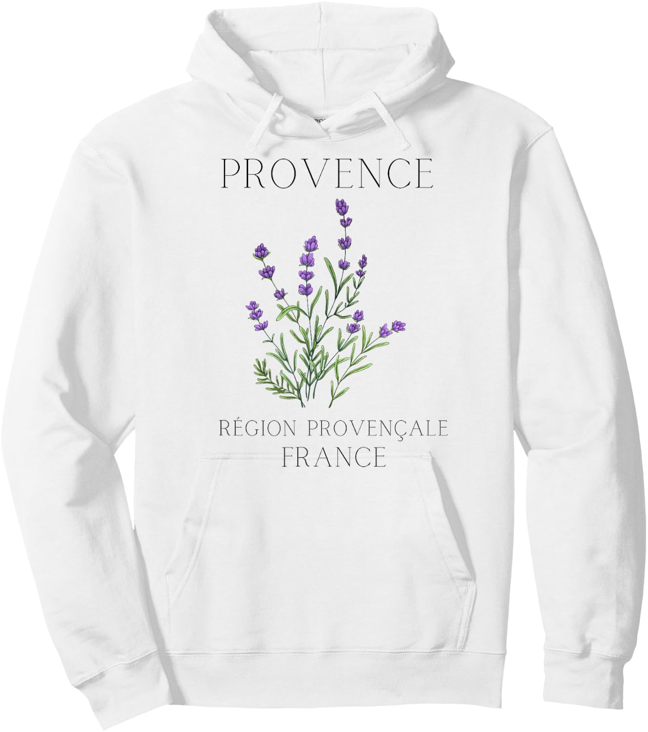 Aesthetic Adventures, Designed in California - Provence, France - French Lavender, Region Provenale Hoodie - Hoodie | White