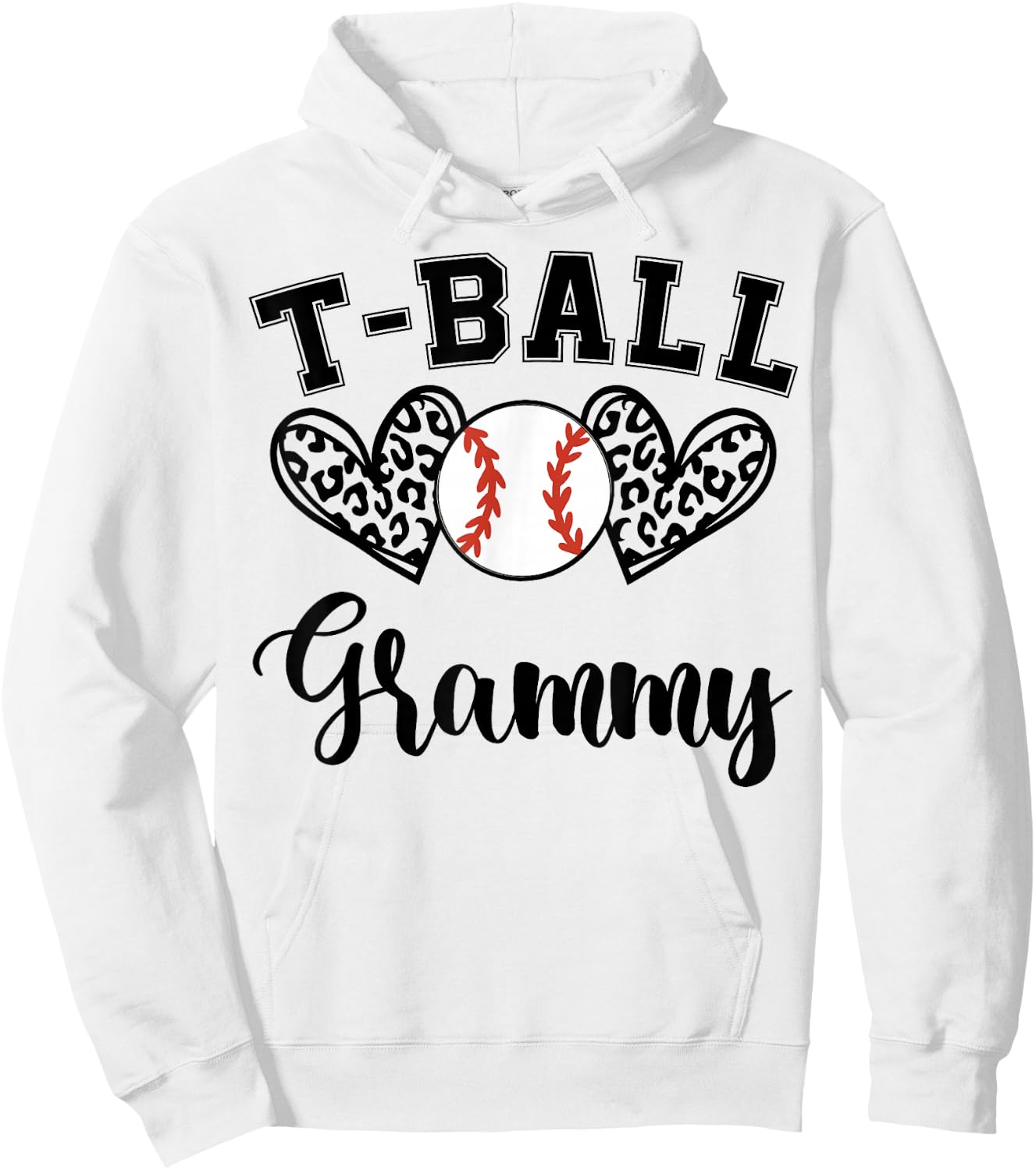 T-Ball Grammy Leopard Funny T-Ball Grammy Mother's Day Hoodie - Hoodie | White