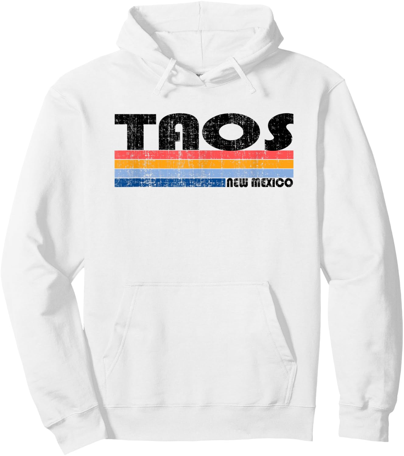 Vintage 70s 80s Style Taos, NM Hoodie - Hoodie | White
